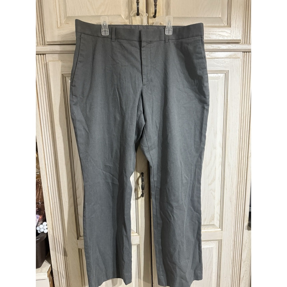 Express Men's Agent Flat Front Washable Dress Pants Slacks Gray 36x32
